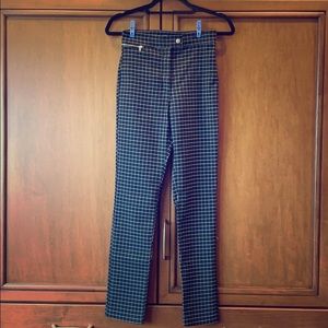 H&M plaid black and white cigarette pants